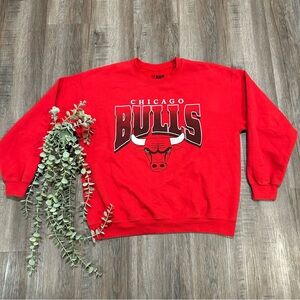 Vintage Chicago Bulls Crewneck Sweatshirt Red 90s NBA